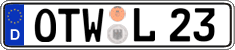 German license plate, Regular plates