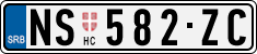 License plate of Serbia, Cars