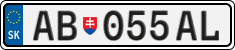 License plate of Slovakia, Cars