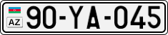 License plate of Azerbaijan, Cars