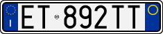 License plate of Italy, Cars (1994 year series)