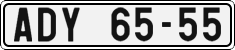 License plate of the Czech Republic, Cars (1960)