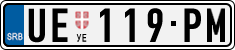 License plate of Serbia, Cars
