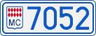 License plate of Monaco, Cars