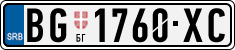 License plate of Serbia, Cars