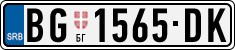 License plate of Serbia, Cars