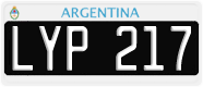 License plate of Argentina, Cars (1995, ABC 123)