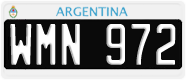 License plate of Argentina, Cars (1995, ABC 123)