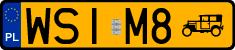 License plates of Poland, Oldtimers