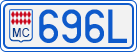 License plate of Monaco, Cars