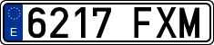 License plates of Spain, Ordinary (2000)