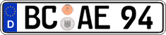German license plate, Regular plates