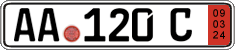 German license plate, Export transit plates