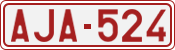 License plate of Belgium, 1951 year system