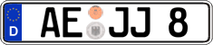 German license plate, Regular plates
