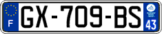 French license plate, SIV (ordinary)