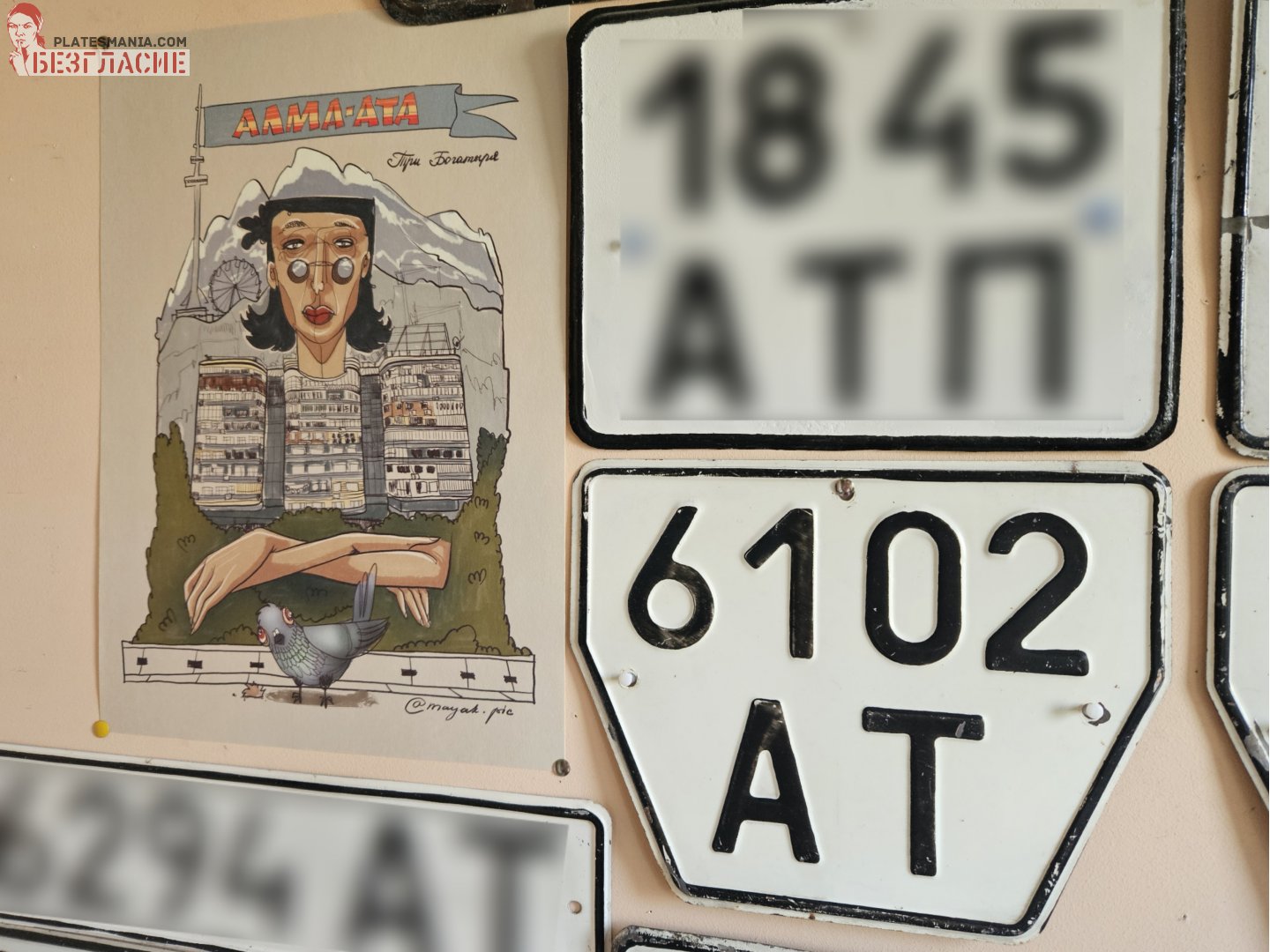 6102 АТ, License plate without vehicle 