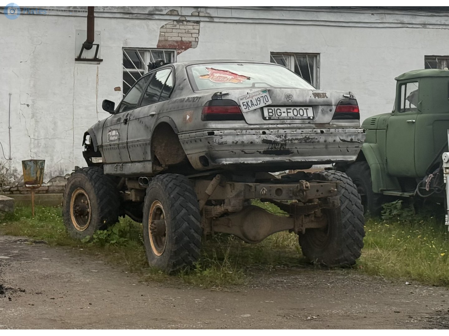 5KAJ970, License plate without vehicle 