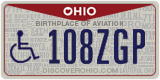 Ohio, Vehicles for disabled persons (123ABC)