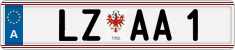License plate of Austria, Vanity Plates