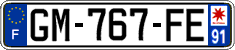 French license plate, SIV (ordinary)