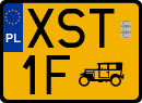 License plates of Poland, Oldtimers