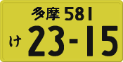 License plate of Japan, Private owners (Kei car)