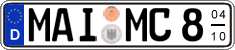 German license plate, Seasonal plates