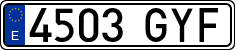 License plates of Spain, Ordinary (2000)