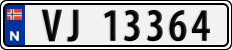 License plate of Norway, Cars