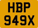 License plate of the United Kingdom, 1963 year system