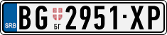 License plate of Serbia, Cars
