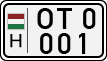 license plates of Hungary, Oldtimers (1990)