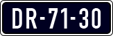 License plate of the Netherlands, Imported oldtimers (cars)