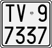 License plate of Italy, Motorcycles (1927 year series)