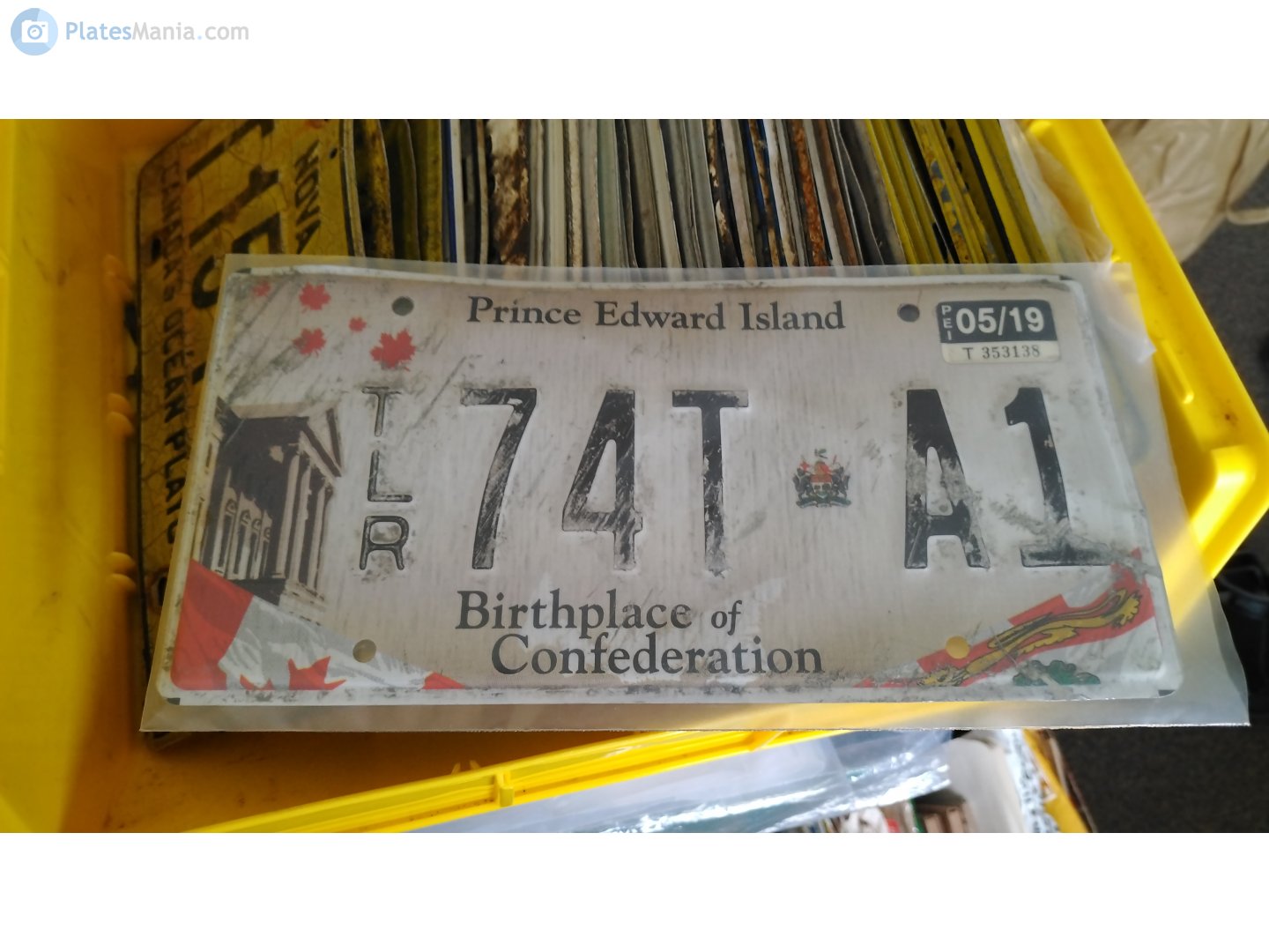 74T-A1, License plate without vehicle 