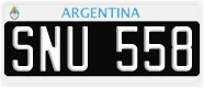 License plate of Argentina, Cars (1995, ABC 123)