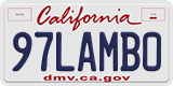 California, Vanity Plates