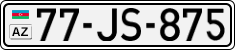 License plate of Azerbaijan, Cars