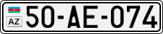 License plate of Azerbaijan, Cars