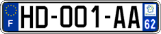 French license plate, SIV (ordinary)