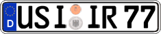 German license plate, Regular plates