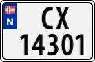 License plate of Norway, Cars