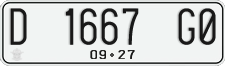 License plate of Indonesia, Regular plates