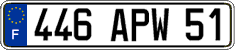 French license plate, FNI