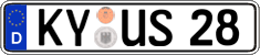 German license plate, Regular plates