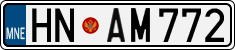 License plate of Montenegro, Cars