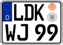German license plate, Regular plates