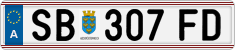License plate of Austria, Regular plates
