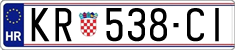 License plate of Croatia, Regular plates